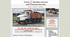 Desktop Screenshot of circlejbackhoe.com